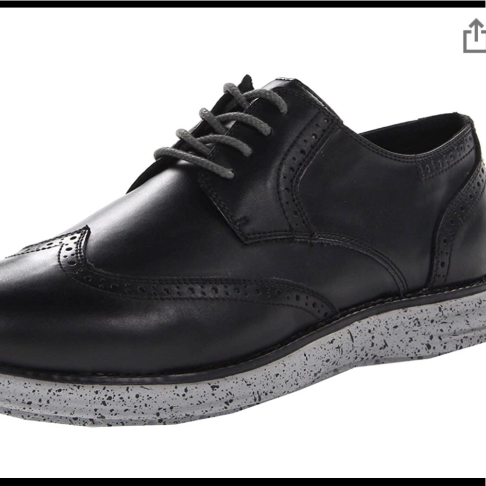 STACY ADAMS ARMSTRONG WINGTIP BLACK SZ 7.5 NWOT